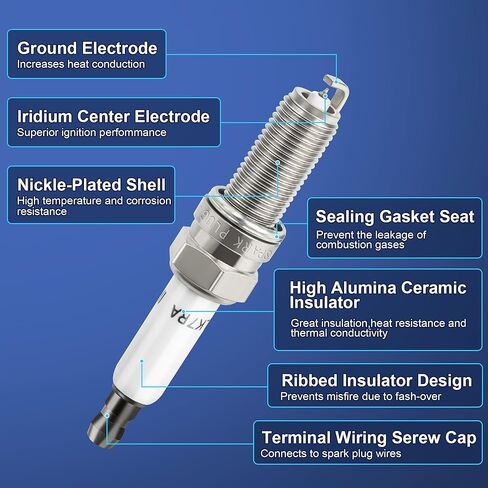 إيريديوم البلاتين شمعات الإشعال 6 حزمة 93911 LKR7AIX يناسب مرسيدس بنز E350 ML350 R350 C230 C250 C280 C300 C350 CLK350 GLK350 SLK350 وميتسوبيشي أوتلاندر 2006 2007 2008 2009 2010 2011 V6 3.0 لتر 3.5 لتر in Kuwait