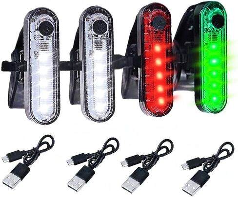 LED Boat Light,LED Navigation Lights Kit for Boat Kayak, Stern Lights Battery Operated, Rechargeable LED Lights, Bike Tail Light, 4 Light Mode Options (4White) in Kuwait