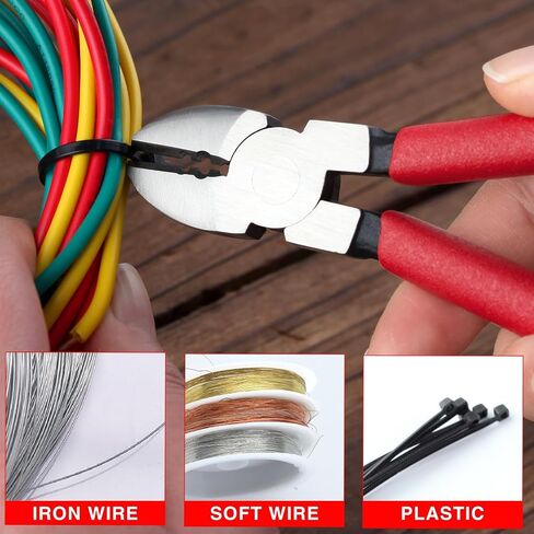 6 Inch Flat Nose Pliers with Serrated Jaw Precision Duck Bill Fine Pliers Multipurpose for Maintenance Flat Nose Pliers Wire Bending Straightening Pliers Precision Pliers for Jewelry Making in Kuwait