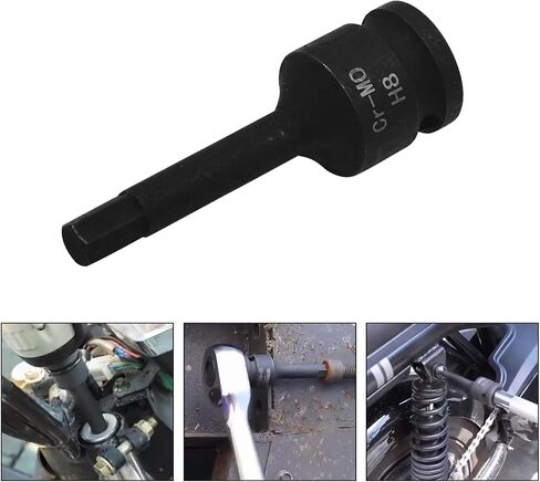 YXQ H22 (22mm) Hex Impact Bit Socket, 1/2-Inch Drive Allen Bit Socket, Hex Impact Socket, Cr-Mo Steel, Master Impact Hex Driver in Kuwait