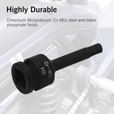 YXQ H22 (22mm) Hex Impact Bit Socket, 1/2-Inch Drive Allen Bit Socket, Hex Impact Socket, Cr-Mo Steel, Master Impact Hex Driver in Kuwait