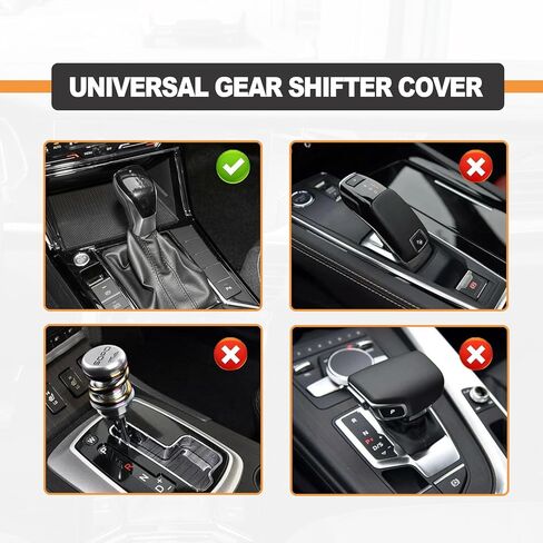 Car Gear Shift Cover, Waterproof PU Leather Automotive Gear Stick Shift Knob Rod Dust Cover Protector Car Interior Accessories for Most Cars Trucks SUVs (Gray) in Saudi Arabia