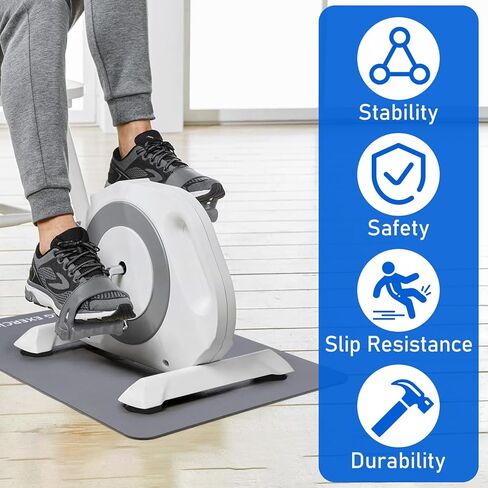 TOBWOLF Non-Slip Workout Mat for Under Desk Ellipticals, Exercise Mat for Ellipse Leg Exerciser Machine, Apply to Foot & Leg Pedal Exerciser for Seniors Fitness, Enhanced Stability & Floor Protection in Saudi Arabia