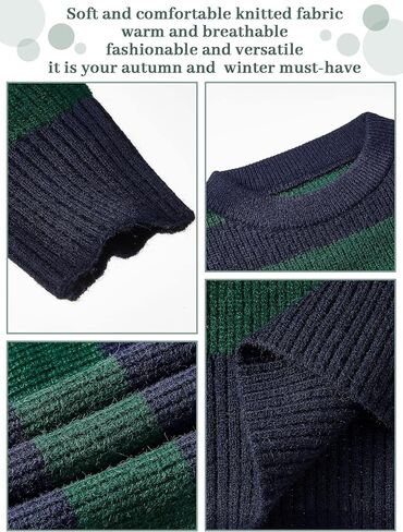 Zhanmai النساء الرجال سترة مقلمة Harajuku البلوفرات المتضخم محبوك لاعبا Sweatersshirt سويتر مقلم الشارع الشهير in Saudi Arabia