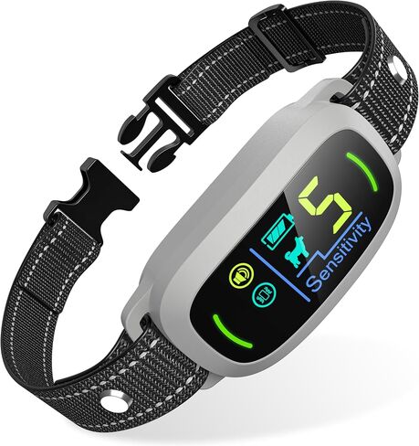 طوق نباح الكلاب، طوق FAFAFROG الذكي القابل لإعادة الشحن، طوق تدريب مضاد للنباح مع 5 صدمات اهتزاز صوتية قابلة للتعديل، طوق النباح للكلاب الكبيرة والمتوسطة والصغيرة (وردي) in Kuwait