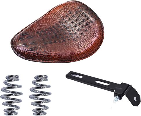 دراجة نارية مقعد من الجلد الناعم مقعد زنبركي منفرد بديل لهوندا بوبر تشوبر (بني) in Kuwait