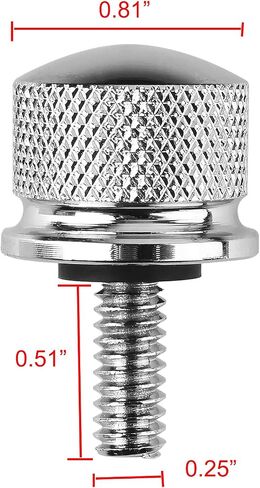 Seat Bolt Tab Screw Mount Chrome Compatible with Harley Sportster Wide Glide Road King Softail Dyna Street Glide Road Glide Ultra Glide Touring 1996-2024 (Chrome) in Kuwait