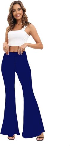 WSPLYSPJY Palazzo Pants for Women Buttery Soft High Waisted Flare Pants Leggings Womens in Kuwait