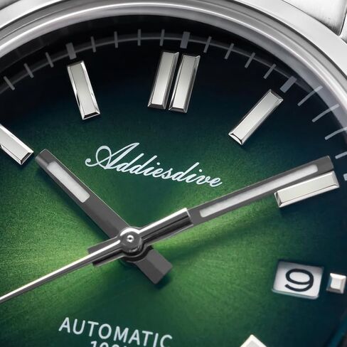 ADDIESDIVE Luxury Automatic Watch Sapphire Crystal NH35A Movement 100 M Waterproof BGW9 Luminous Red/Green/Grey Gradient Dial in Kuwait