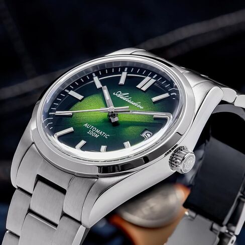 ADDIESDIVE Luxury Automatic Watch Sapphire Crystal NH35A Movement 100 M Waterproof BGW9 Luminous Red/Green/Grey Gradient Dial in Kuwait