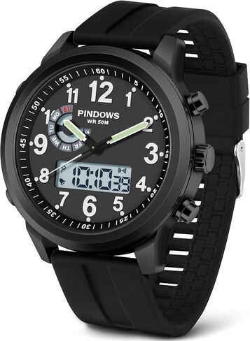 Men Watches for Men's Military Digital Watches Analog Quartz Waterproof Watch Sport Outdoor Multifunctional Stainless Steel Classic Stylish Fashion Casual Business Wristwatch in Kuwait