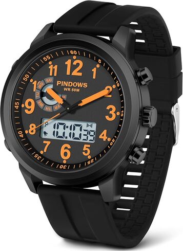 Men Watches for Men's Military Digital Watches Analog Quartz Waterproof Watch Sport Outdoor Multifunctional Stainless Steel Classic Stylish Fashion Casual Business Wristwatch in Kuwait