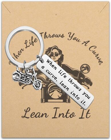 WUSUANED Motorcycle Biker Keychain Motorcycle Gifts New Drivers Gifts Motorcycle Biker Lover Gift Motivational Jewelry in Saudi Arabia