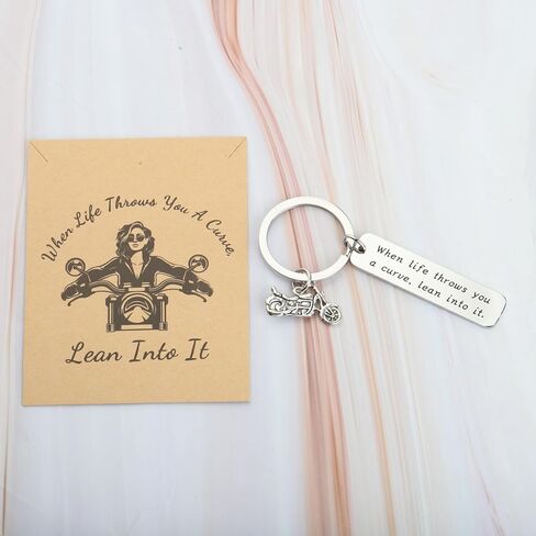 WUSUANED Motorcycle Biker Keychain Motorcycle Gifts New Drivers Gifts Motorcycle Biker Lover Gift Motivational Jewelry in Saudi Arabia
