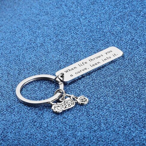 WUSUANED Motorcycle Biker Keychain Motorcycle Gifts New Drivers Gifts Motorcycle Biker Lover Gift Motivational Jewelry in Saudi Arabia