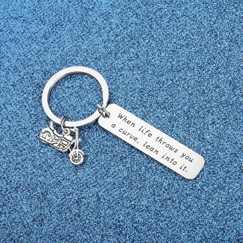 WUSUANED Motorcycle Biker Keychain Motorcycle Gifts New Drivers Gifts Motorcycle Biker Lover Gift Motivational Jewelry in Saudi Arabia