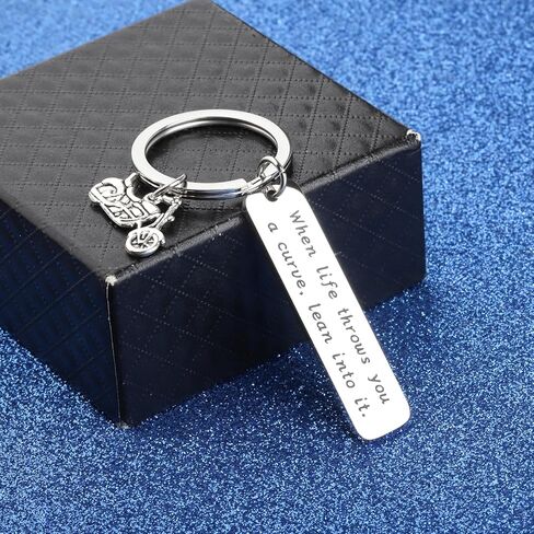 WUSUANED Motorcycle Biker Keychain Motorcycle Gifts New Drivers Gifts Motorcycle Biker Lover Gift Motivational Jewelry in Saudi Arabia