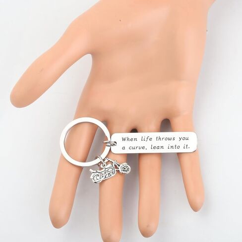 WUSUANED Motorcycle Biker Keychain Motorcycle Gifts New Drivers Gifts Motorcycle Biker Lover Gift Motivational Jewelry in Saudi Arabia