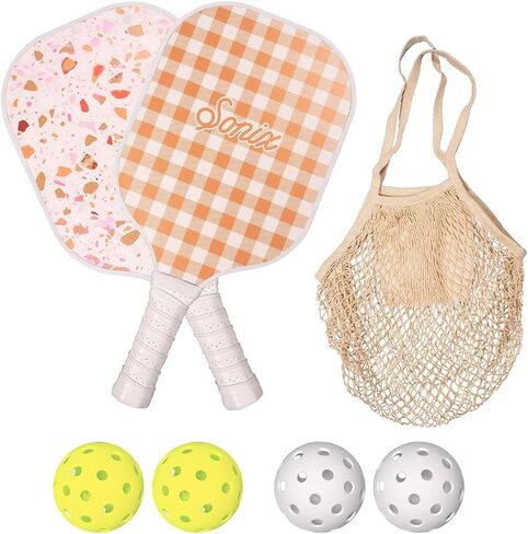 Sonix | Pickleball Paddles Set of 2 | Fiberglass Surface Pickleball Set with 2 Rackets, 4 Balls, & Bag in Saudi Arabia
