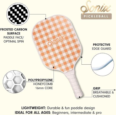 Sonix | Pickleball Paddles Set of 2 | Fiberglass Surface Pickleball Set with 2 Rackets, 4 Balls, & Bag in Saudi Arabia