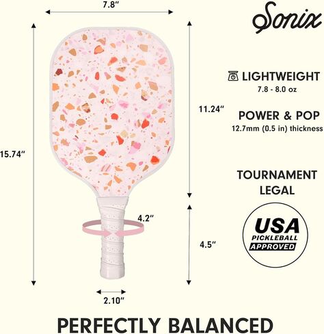 Sonix | Pickleball Paddles Set of 2 | Fiberglass Surface Pickleball Set with 2 Rackets, 4 Balls, & Bag in Saudi Arabia