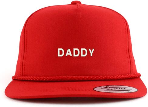 Trendy Apparel Shop Daddy Embroidered 5 Panel Flatbill Braid Snapback Golf Cap in Kuwait