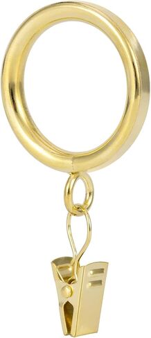 Curtain Rings with Clips - Set of 24, Interior Diameter 1.25inch,Fits Up to 1.0 Inch Rod (Gold-24pcs) in Saudi Arabia