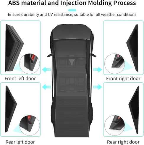 Door Handles for Cybertruck Accessories 4Pack Anti-Fingerprint Door Handles Cybertruck 2024(4pcs, Black) in Saudi Arabia