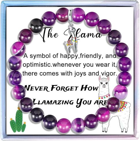 Llama Gifts for Women Llama Bracelet Alpaca Gifts for Llama Lovers Llama Charm Jewelry Inspirational Animal Gifts for Women in Saudi Arabia