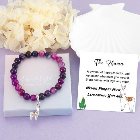 Llama Gifts for Women Llama Bracelet Alpaca Gifts for Llama Lovers Llama Charm Jewelry Inspirational Animal Gifts for Women in Saudi Arabia