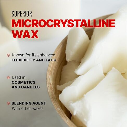 Blended Waxes, Inc. Microcrystalline Wax Block, Sculpting & Casting Wax, Ideal for Candle Making and Everyday Use, 1lb, Pack of 2 in Saudi Arabia