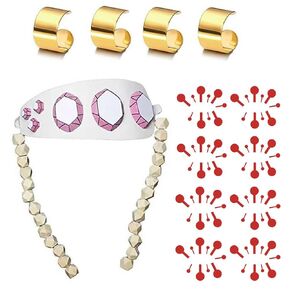 Uzui Tengen Headband Cosplay Headwear With Uzui Tengen Cosplay Earrings Tattoo Stickers