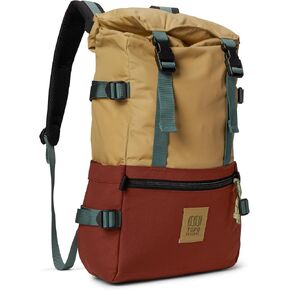 Topo Designs Rover Pack Classic, Sahara/Fire Brick, One Size