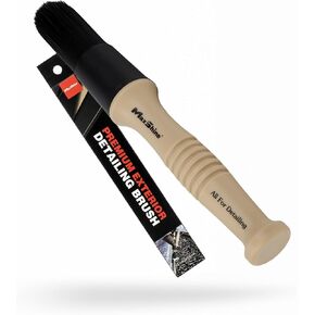Maxshine Professional Exterior Detailing Brush (Large) - Premium Stiff Bristle Brush Wheel Rim Brush - Detailing Brushes for Premium Car Care - Off-White