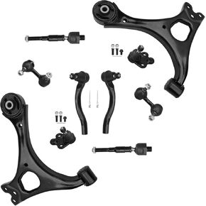 IRONTEK 10pcs Front Suspension Kit Lower Control Arms Lower Ball Joints Sway Bar End Links Inner and Outer Tie Rod Ends Fit for 2006-2011 for Honda Civic Lower Control Arm kit 1.8L Models Only