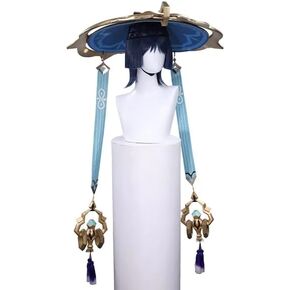 KIRA KIRA Genshin Impact Wanderer Scaramouche Cosplay DokiDoki SR Wanderer Cosplay Hat Halloween Cosplay Headwear (Only hat)