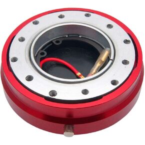 محول محور عجلة القيادة العالمي من MASO سريع الفك، طقم بوس نحيف عالي القوة 6 فتحات لسباق عجلة القيادة للتعديل (أسود) in Kuwait