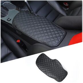 PIUGILH Car Armrest Box Pad Fit for Corvette C6 2005-2013 Interior Accessories, Leather Car Center Console Armrest Cover Pad Mat (Black)