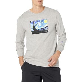 Champion Men's Long-Sleeve T-Shirt, Heritage Tee, Heavyweight Crewneck T-Shirt