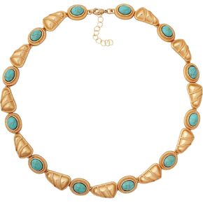 Blue Byzantine Medieval Renaissance Bold Chunky Costume Unusual Statement Charm Necklace Cool Jewelry Coolest Gifts for Women Trendy In Their 30s