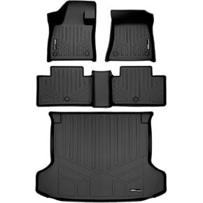 SMARTLINER Custom Fit All Weather 2 Row Floor Mats & Cargo Liner Set Black Compatible with 2022-2023 Infiniti QX55/2019-2020 Infiniti QX50
