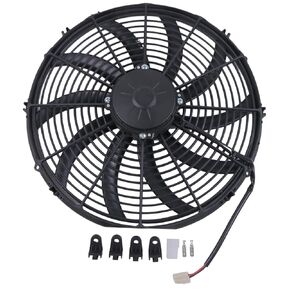 New 12V 16 inch Pusher Fan 30102047 VA18-AP70/LL-86S Compatible with Spal Straight Blades
