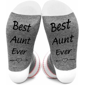 Funny Gifts Socks For Aunt, Combed Cotton Socks For Aunties, Best Aunt Ever Socks, Christmas Thank You Gifts For Women Aunt Auntie, Soft Novelty Socks For Christmas Gifts Birthday Gifts, A17