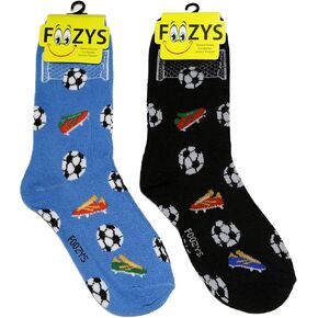 Foozys Women’s Crew Socks | Soccer Fun Sports Novelty Socks | 2 Pair