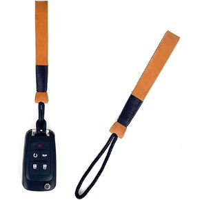 Leather Car Key Fob Keychain, Non-metallic Car Key Rope Lanyard Holder, No Metal Scratch