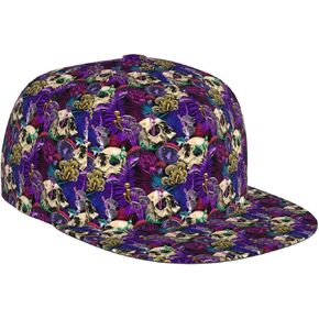 Snapback Hat for Men Women,Stylish Flat Bill Hat Baseball Caps Adjustable Flat Brim Hip Hop Baseball Hats