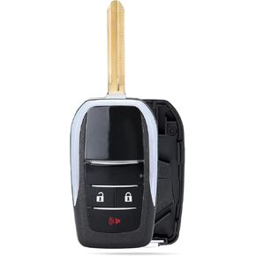 Modified Upgraded Flip Key Shell Case Replacement for Toyota RAV4 Camry for Scion TOY43,JUST A Key CASE (Upgraded 3 Buttons)