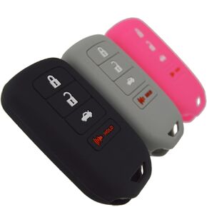 Orange Silicone Remote Key Fob Cover Case Protector for Honda Civic Accord Pilot CR-V 5 Buttons Ridgeline Passport