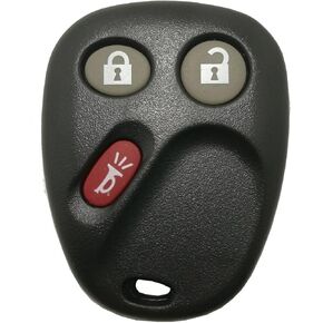 Replacement Key Fob Case Shell for Chevy Tahoe Suburban Silverado/GMC Sierra Yukon/Cadillac Escalade/Pontiac Torrent/Saturn Vue 3 Buttons Pad Cover Keyless Entry Remote Car Key Casing (Black)
