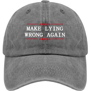 Make Lying Wrong Again Ball caps Vintage Cotton Washed Baseball Caps Adjustable Dad Hat Crazy Funny